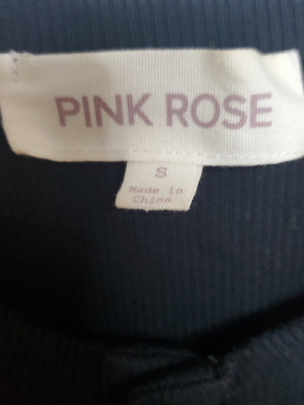 Pink Rose Black Ribbed Button-Front Tank - Picture 2 of 7